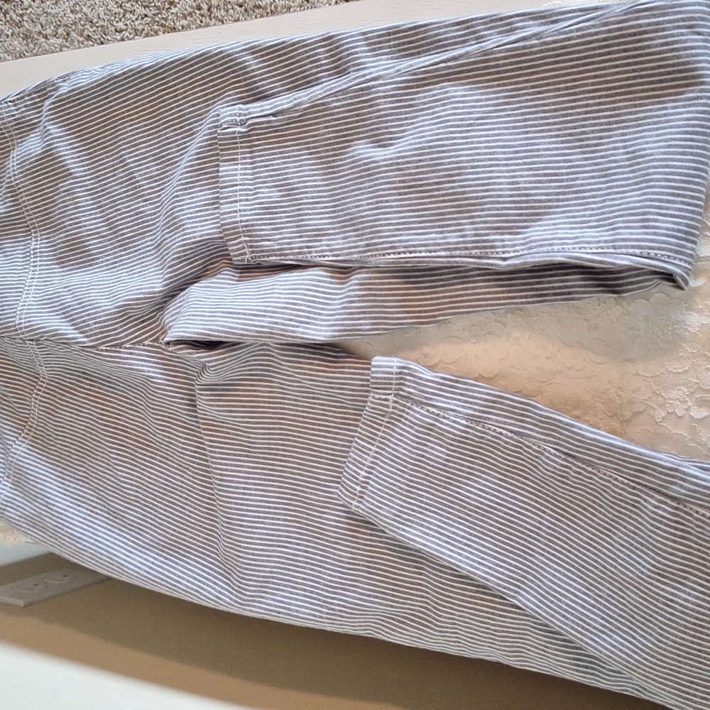 Nwot Free People Striped Blue w/ white Skinny pants Size 25 - Picture 8 of 9